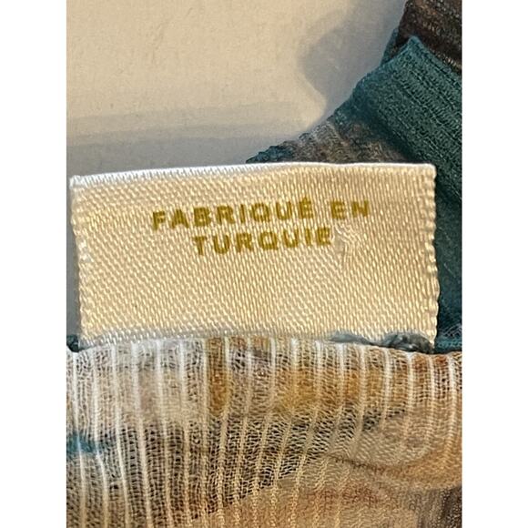 Anthropologie Maeve Women’s Small Turquoise Long Sleeved Mini Dress Boho - Picture 8 of 8